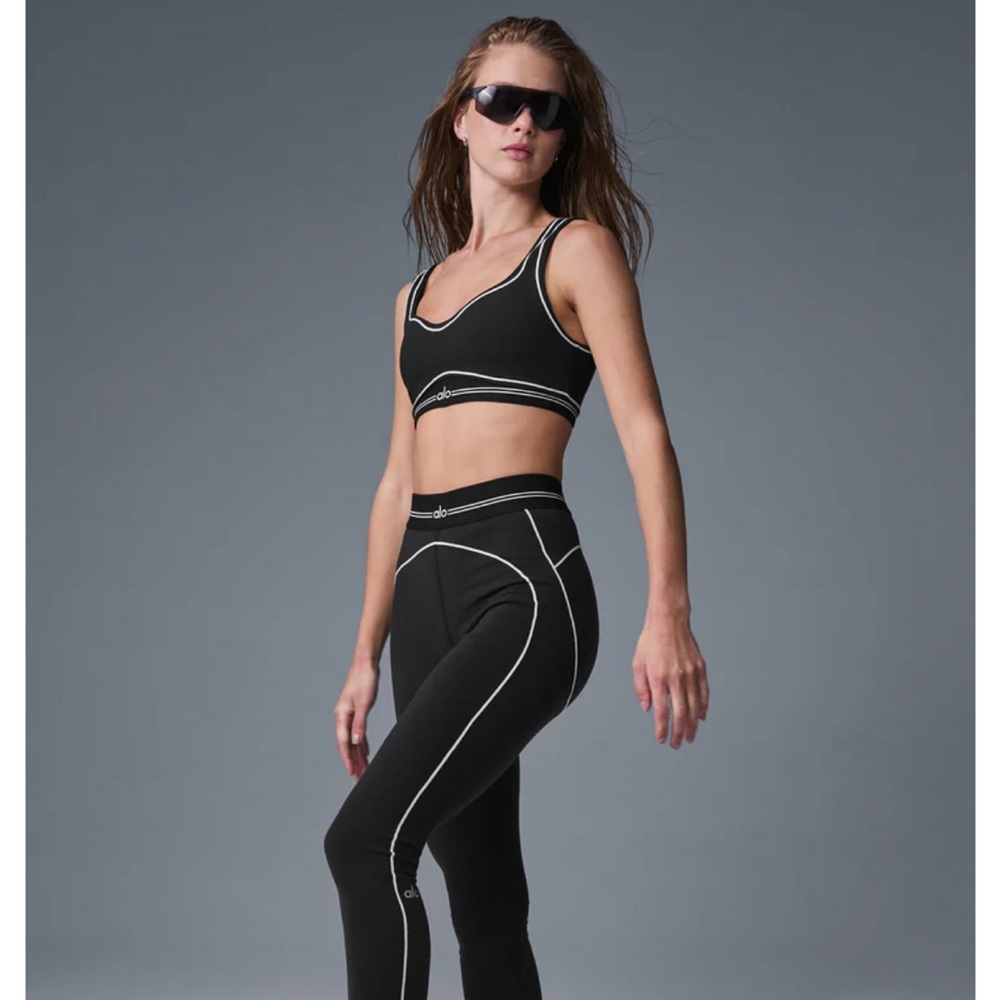 ALO Yoga Black and White Trim Activewear